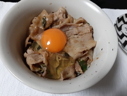 再現レシピ：「すた丼」　豚バラと玉葱のニンニク風味
