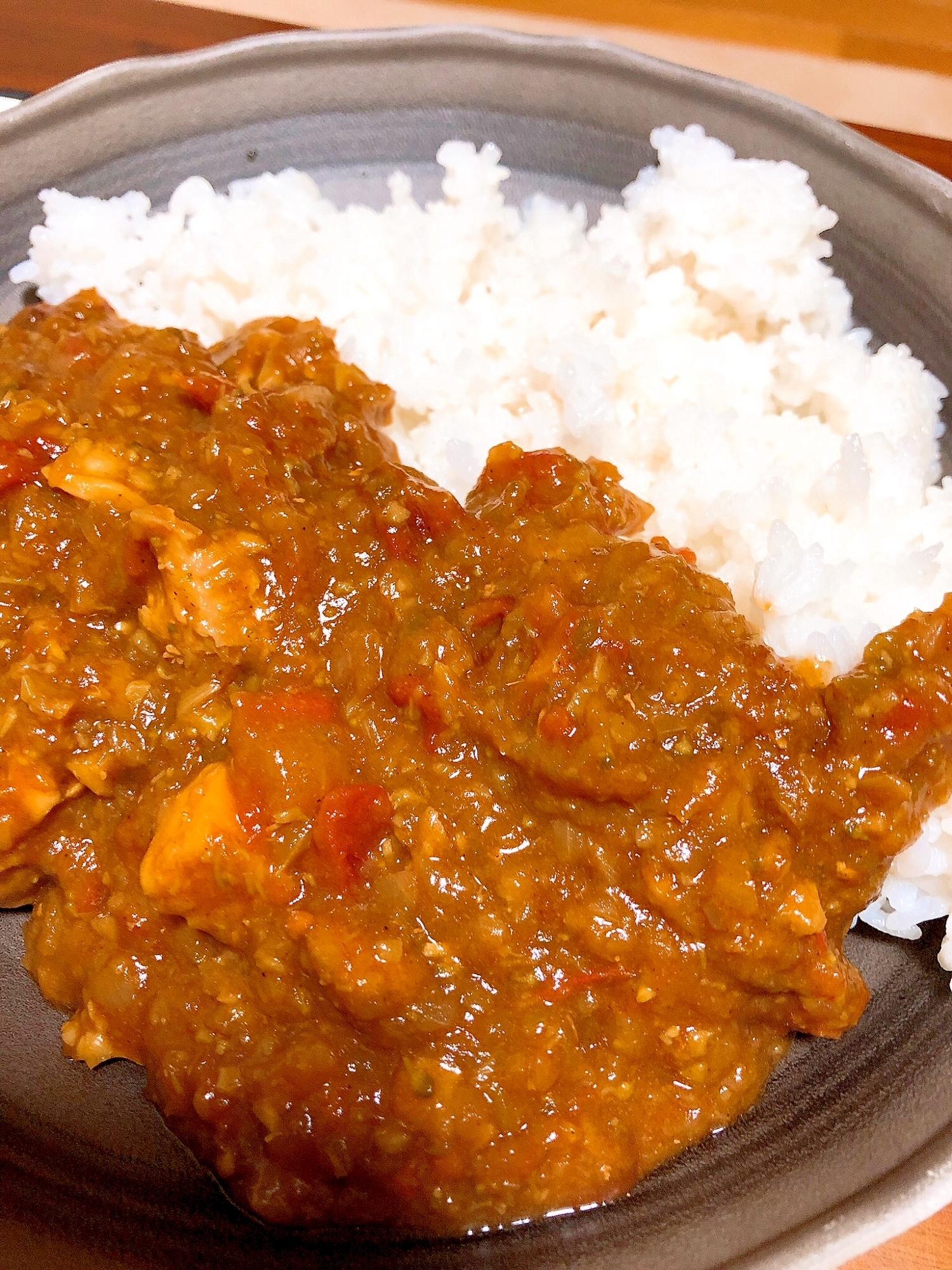 ★ホットクックレシピ★野菜と鶏の無水海鮮カレー