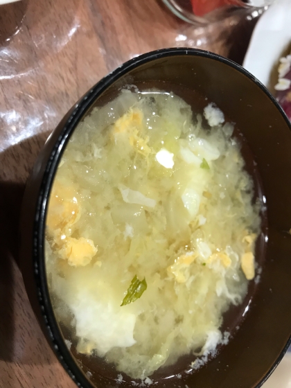白菜と豆腐と卵のスープ☆