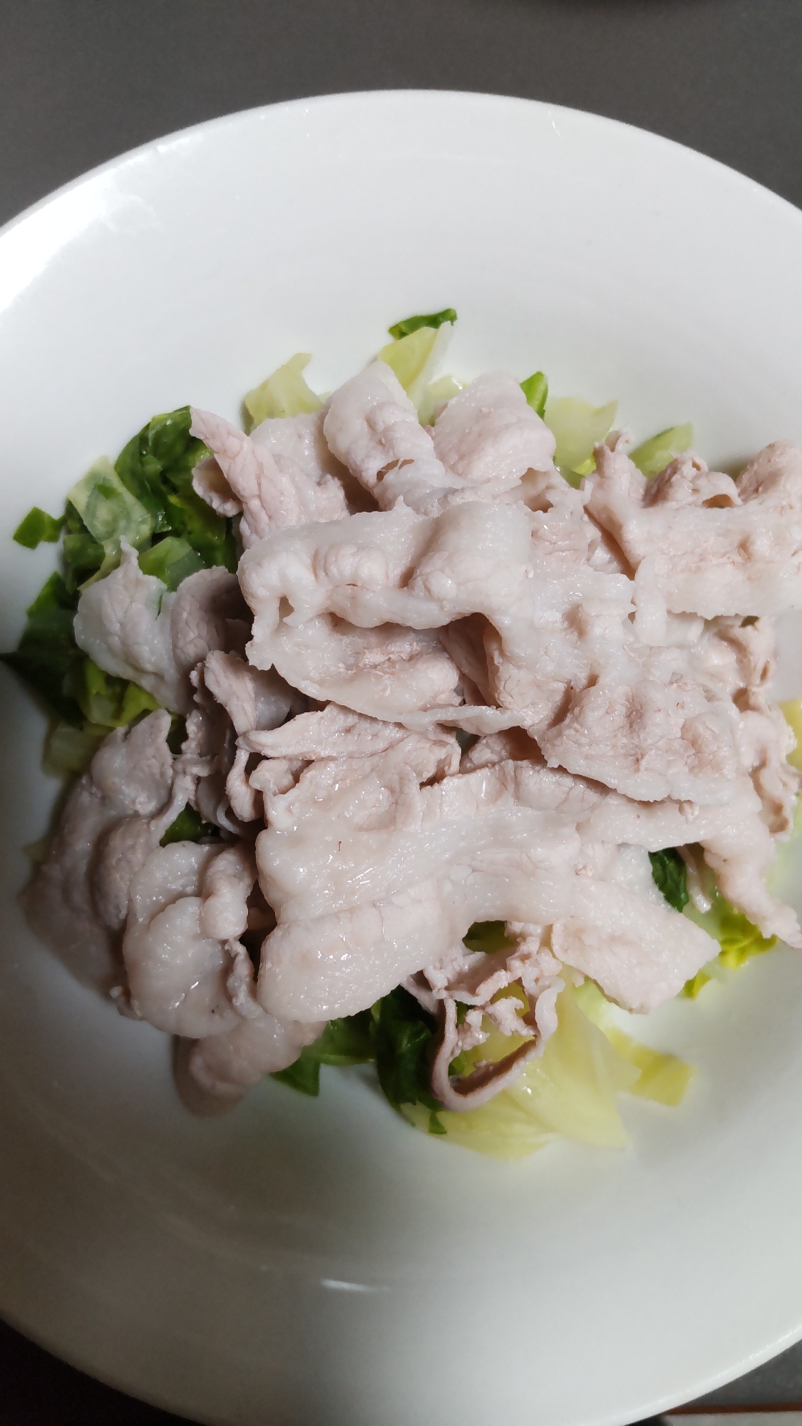 キャベツと豚肉ぽん酢がけ