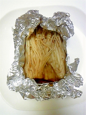 えのき茸のアルミホイル焼き