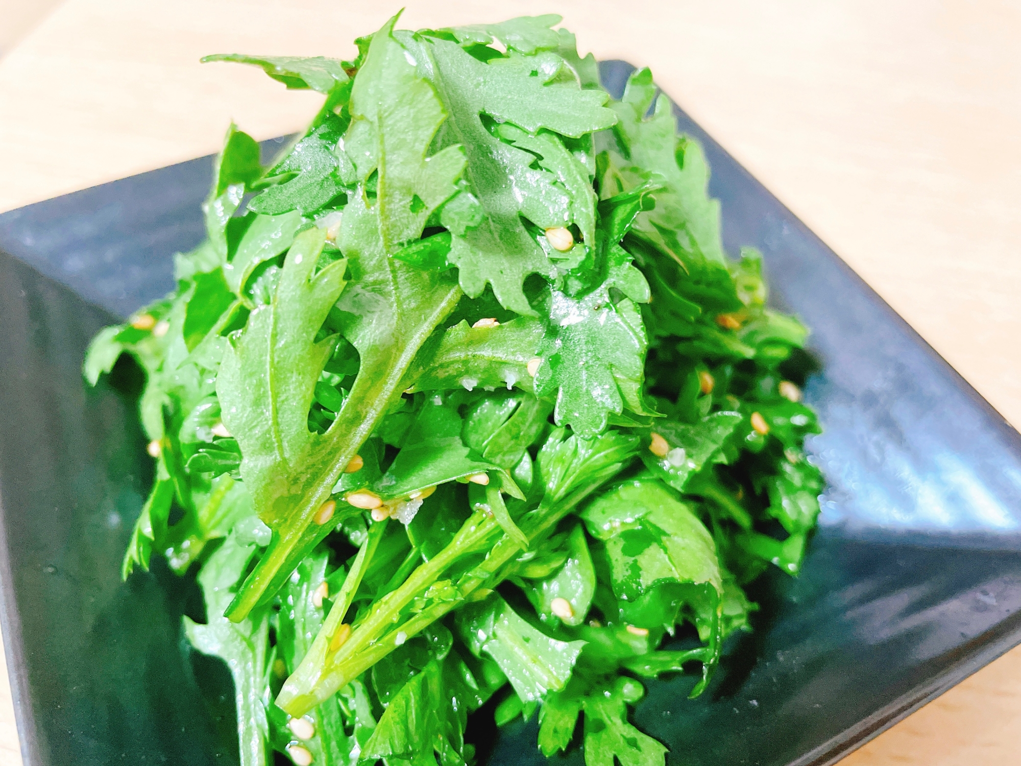 生でも美味しい 春菊のナムル レシピ 作り方 By こじちゃん 楽天レシピ