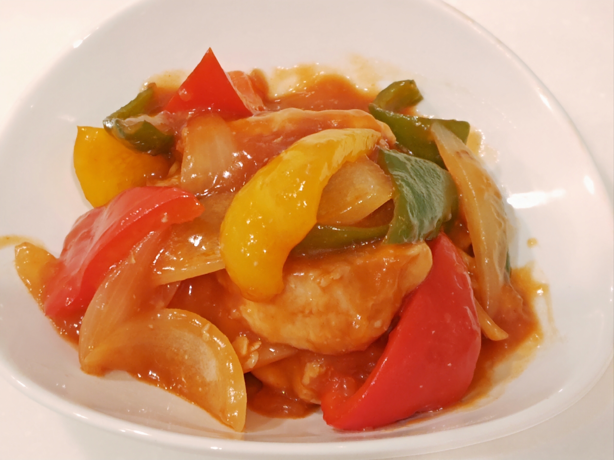 ♡鶏むね肉のしっとり甘酢炒め