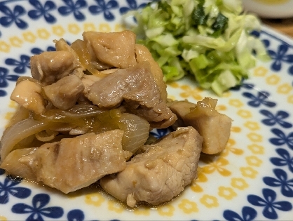 鶏肉と新玉ねぎの炒め物