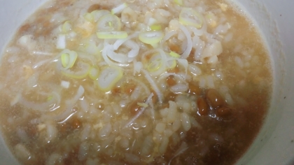 納豆大好きで作ってみました☆
納豆の粘りが口当たりを良くしてくれて、とぅるん♪と美味しくいただきました。
ごちそうさまでした（＾＾）