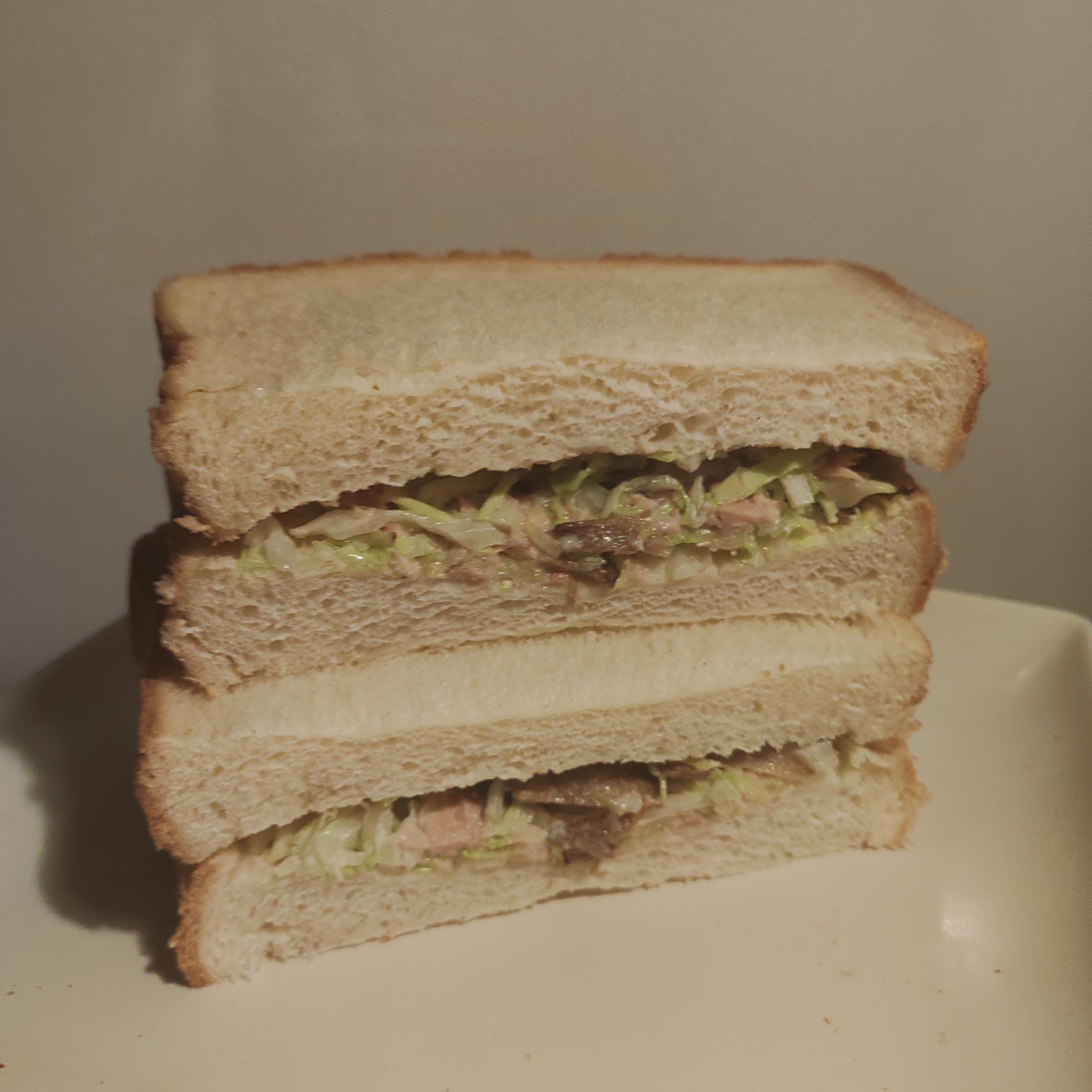 ごぼう、キャベツ、ツナサンド