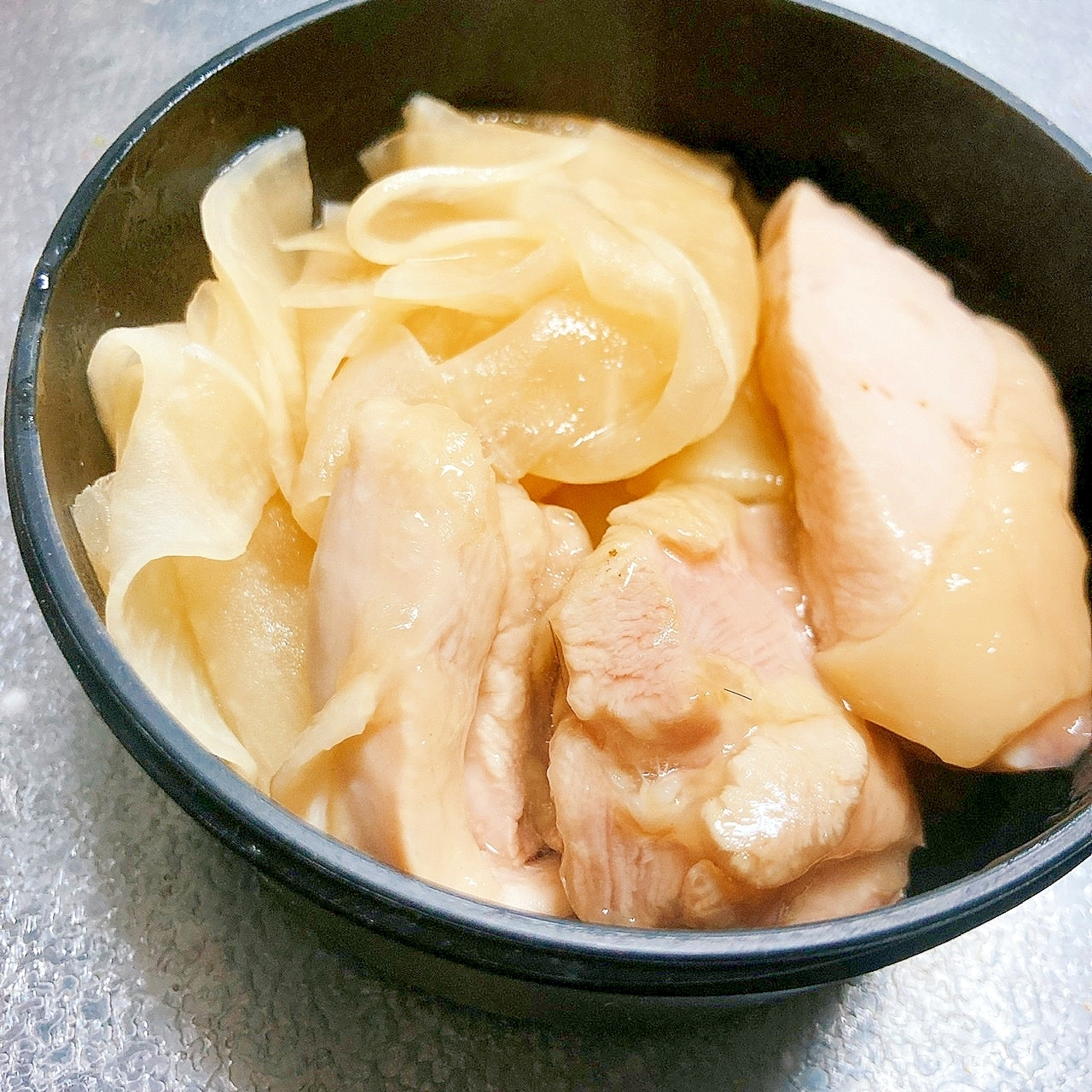 漬け汁利用☆鶏と大根の甘酢生姜煮