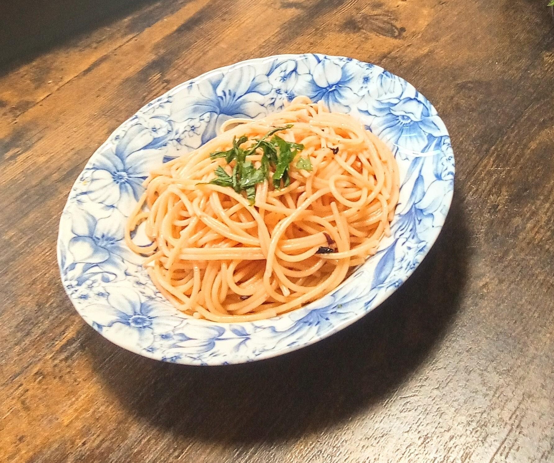 梅肉でさっぱり和風パスタ レシピ・作り方 by お月見だんご(年末年始