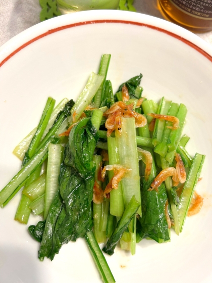小松菜と桜えびの炒め物
