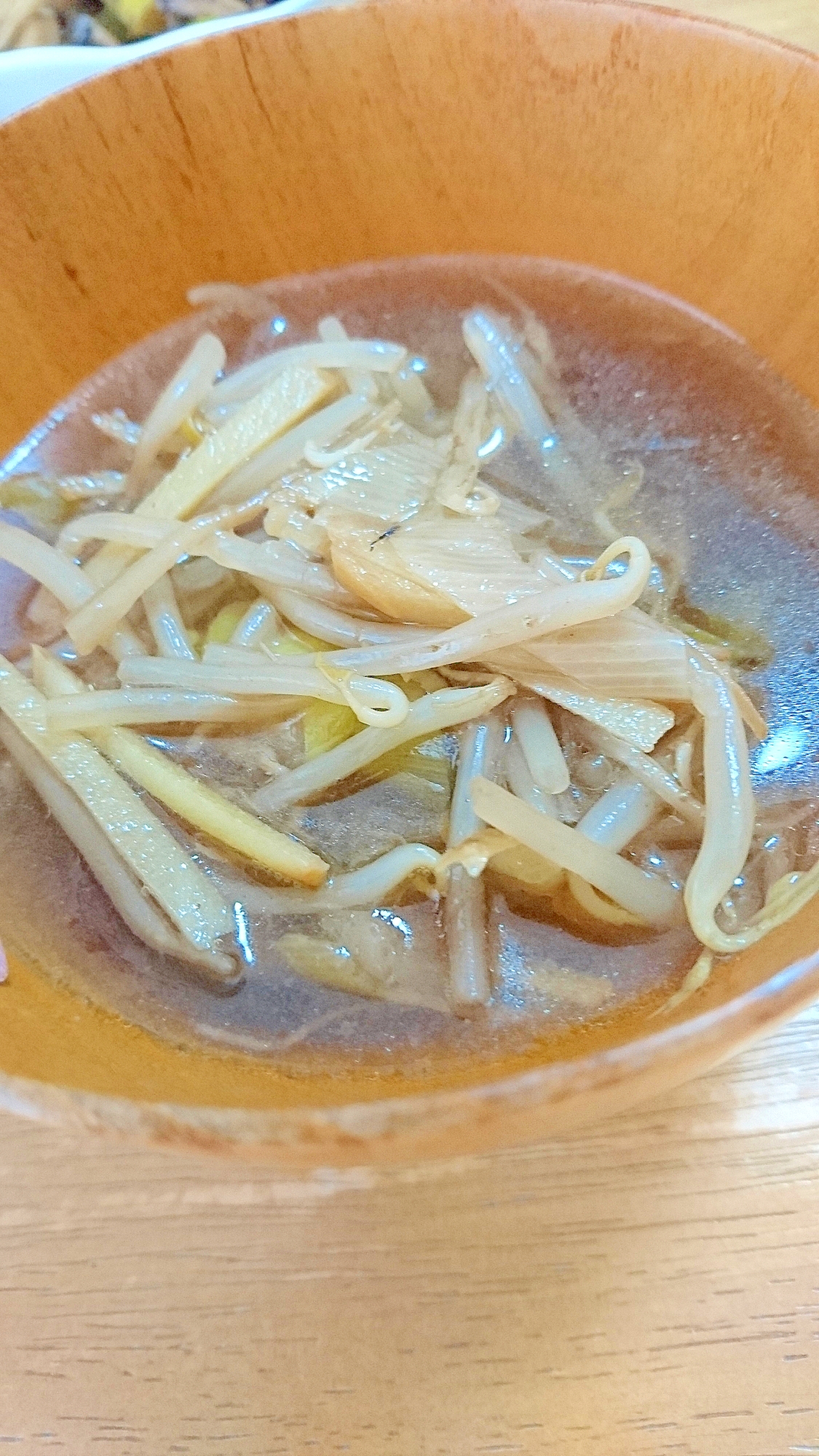 もやしの生姜スープ