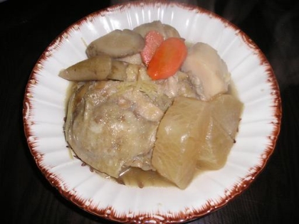 ほっこり美味しい！根菜と鶏の煮物