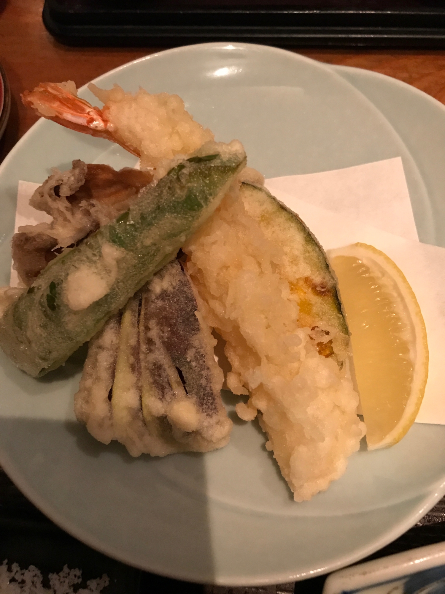 海老と野菜の天ぷら