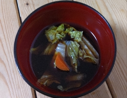 白菜とにんじんの味噌汁˖*⚘ ⚮̈‪