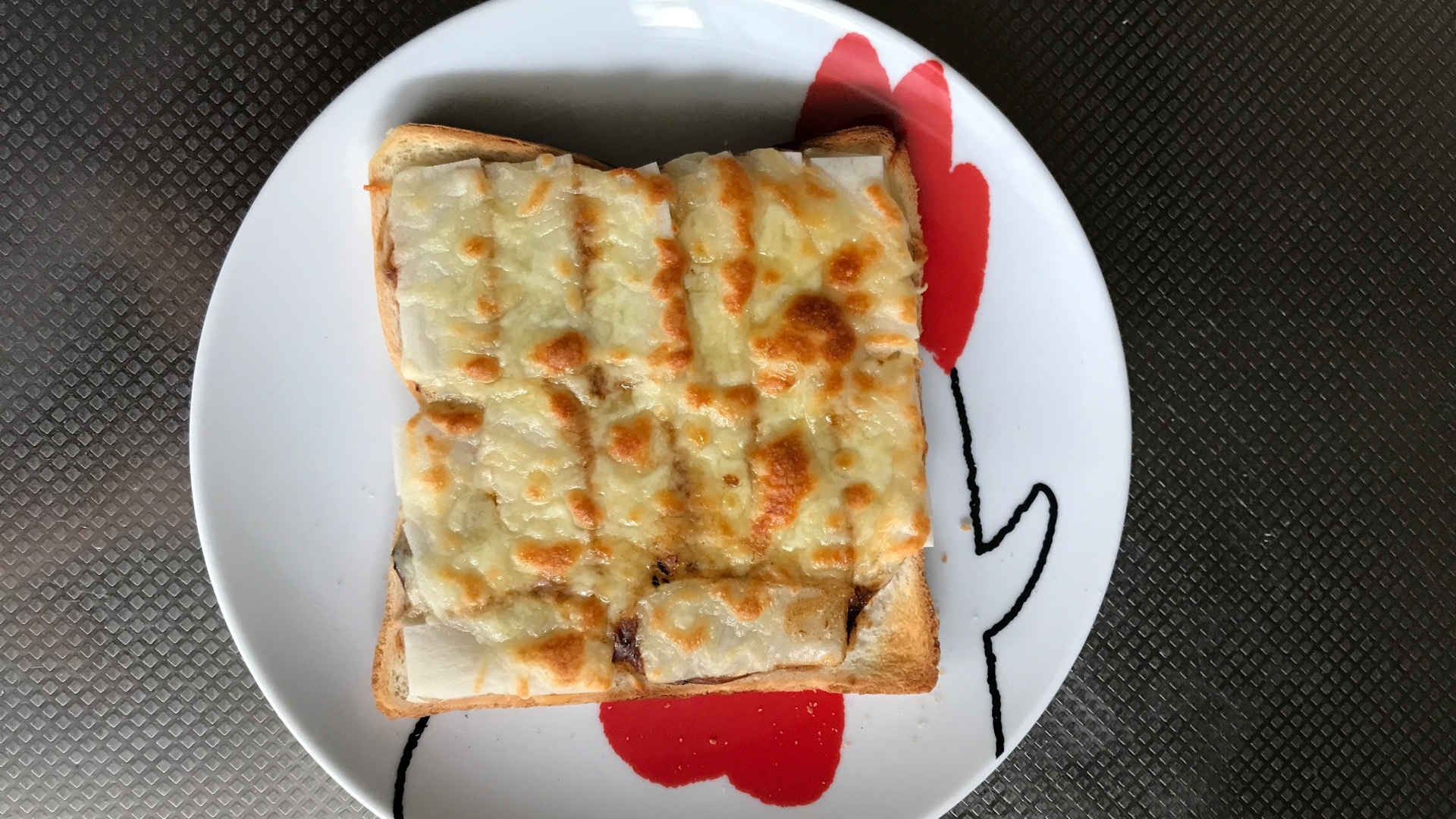 お餅カレーチーズトースト♪