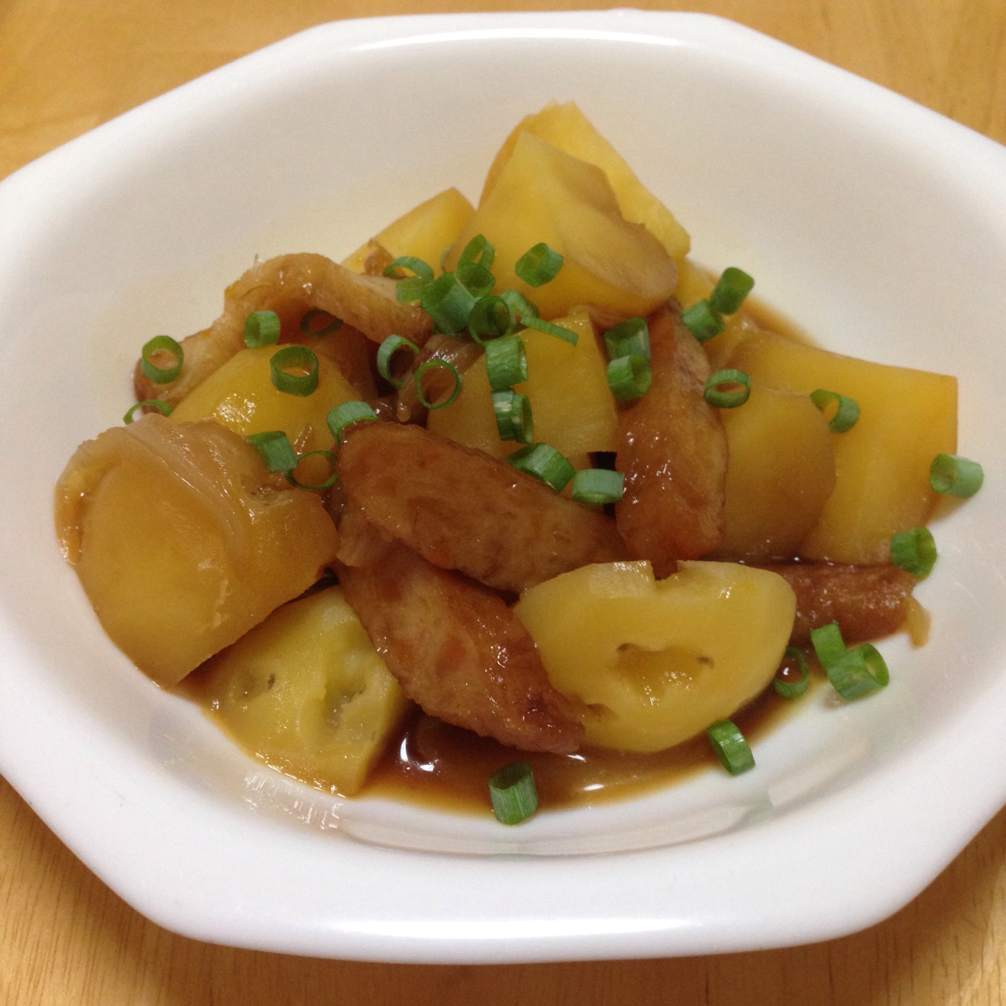 じゃが芋と野菜天の甘辛煮♪