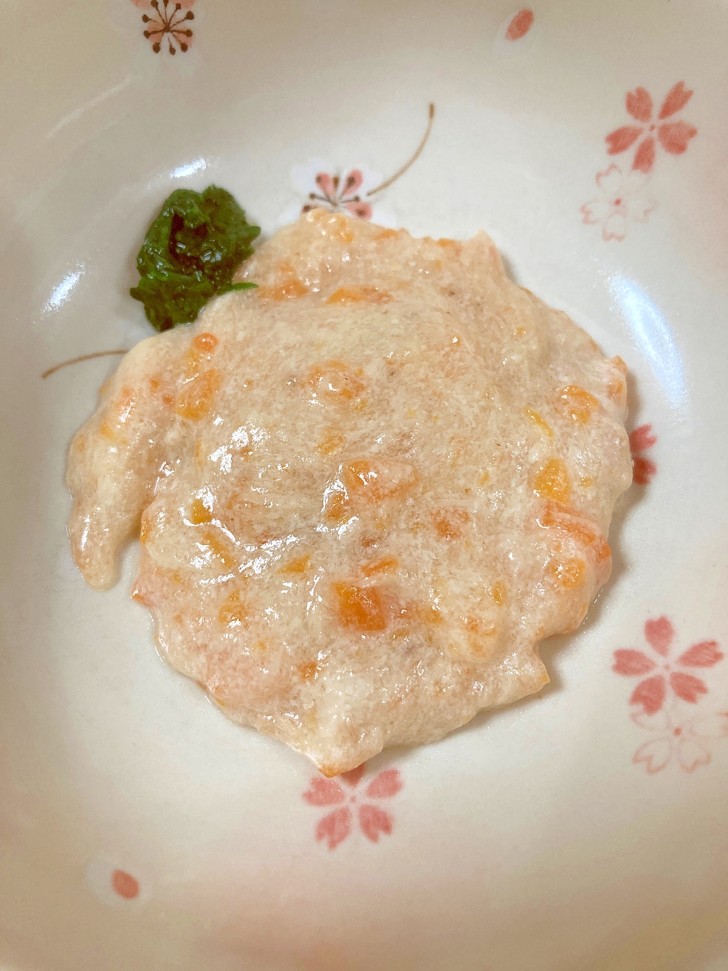 離乳食中期☆人参とツナのミルク煮～小松菜添え