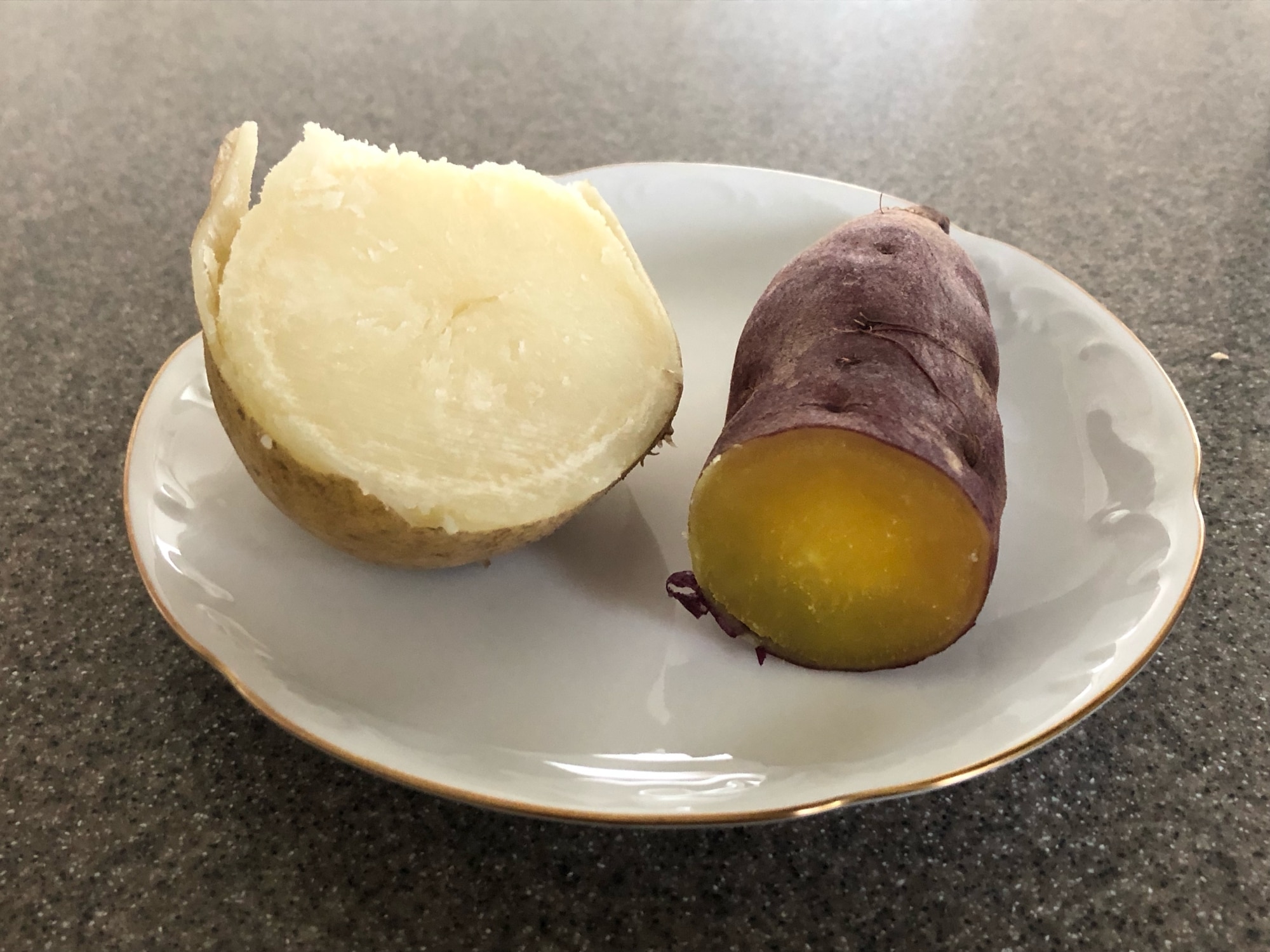 ホットクック さつまいもとじゃがいもの同時蒸し レシピ 作り方 By ちぃころ 楽天レシピ