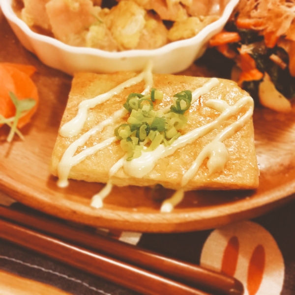 ねぎマヨ焼き豆腐【130kcal 脂質7.7g】