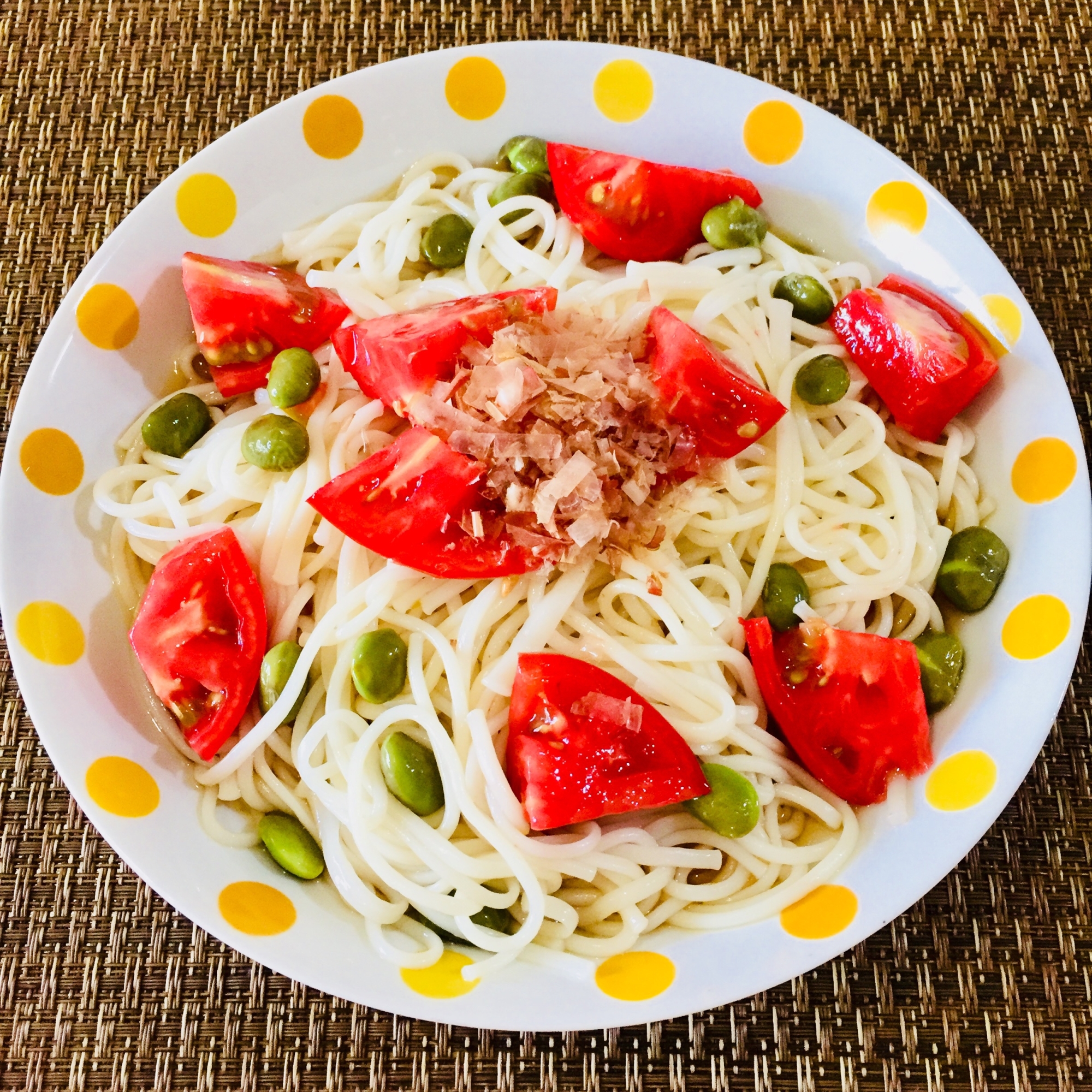 さっぱり！トマトと枝豆の冷やしそうめん