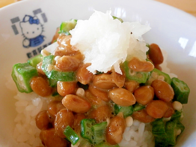 ご飯に合う☆オクラ納豆のおろし添え☆