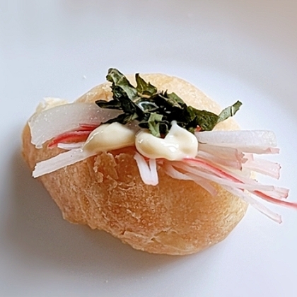 ロールパンサンド♡大葉&新玉カニカマ