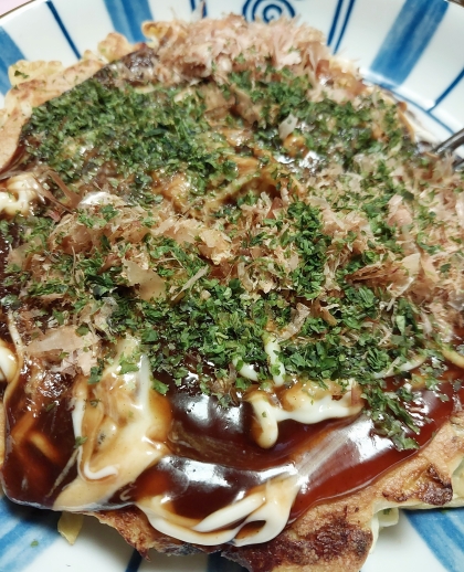 ねぎとツナの卵とじお好み焼き風