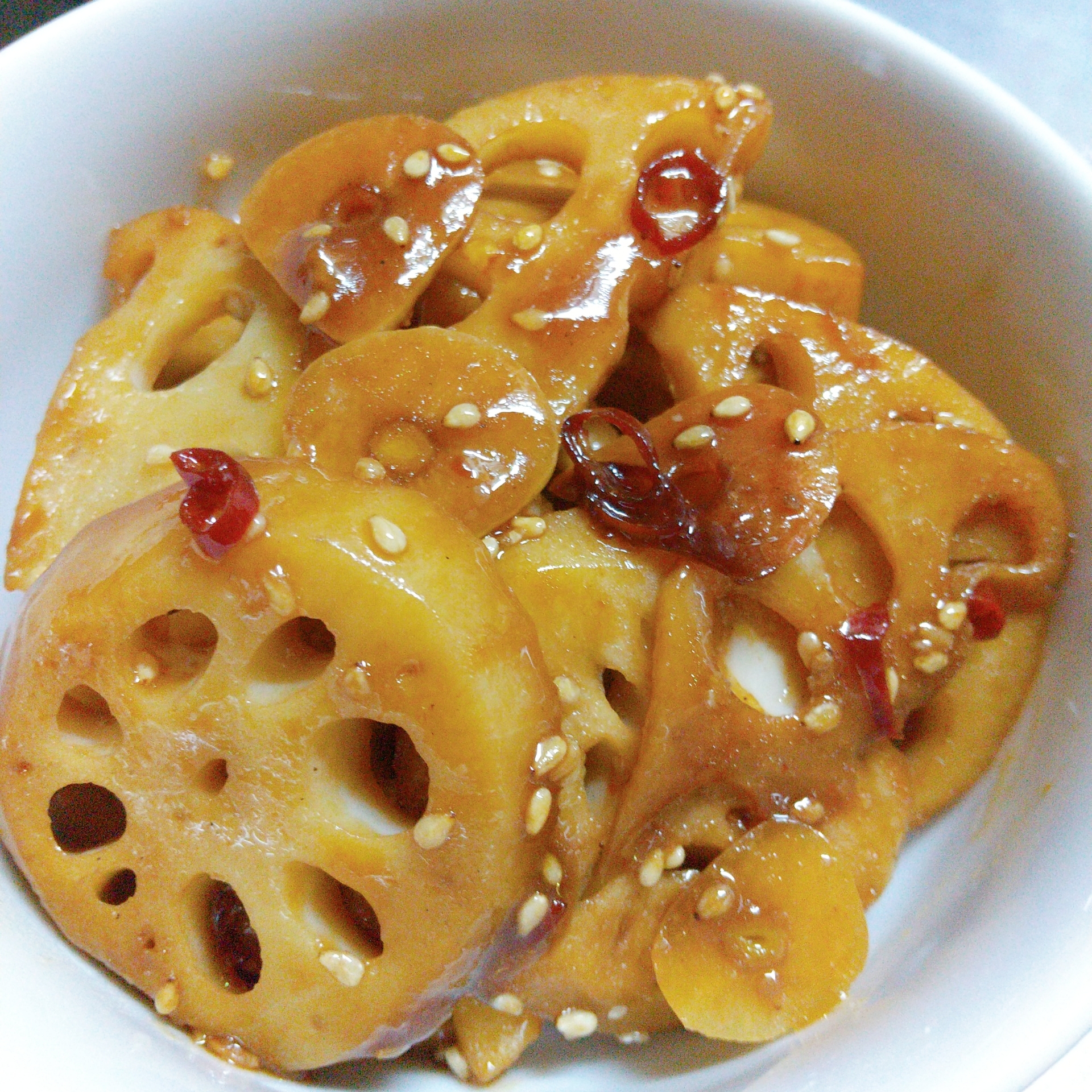 簡単☆れんこんのガーリック醤油炒め♡