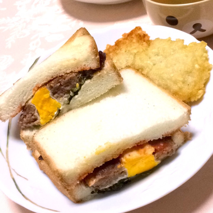 月見サンドバーガー♪