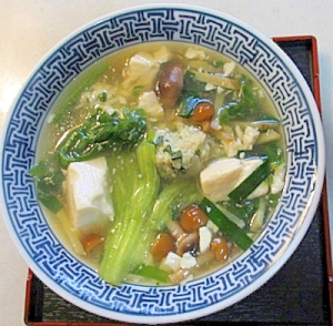 鶏団子と野菜のスープ