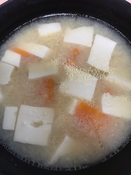 超簡単！減塩！豆腐とじゃがいもとにんじんのお味噌汁