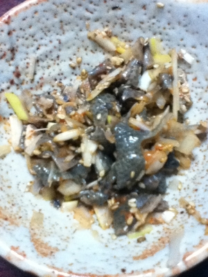 ブリ皮のカリカリ焼き ネギ添え 居酒屋 おつまみ レシピ 作り方 By とりあえず乾杯 楽天レシピ