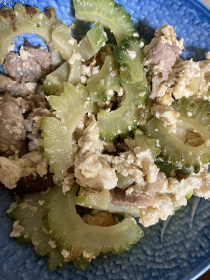 ✧❁豚肉とゴーヤの卵炒め❁✧