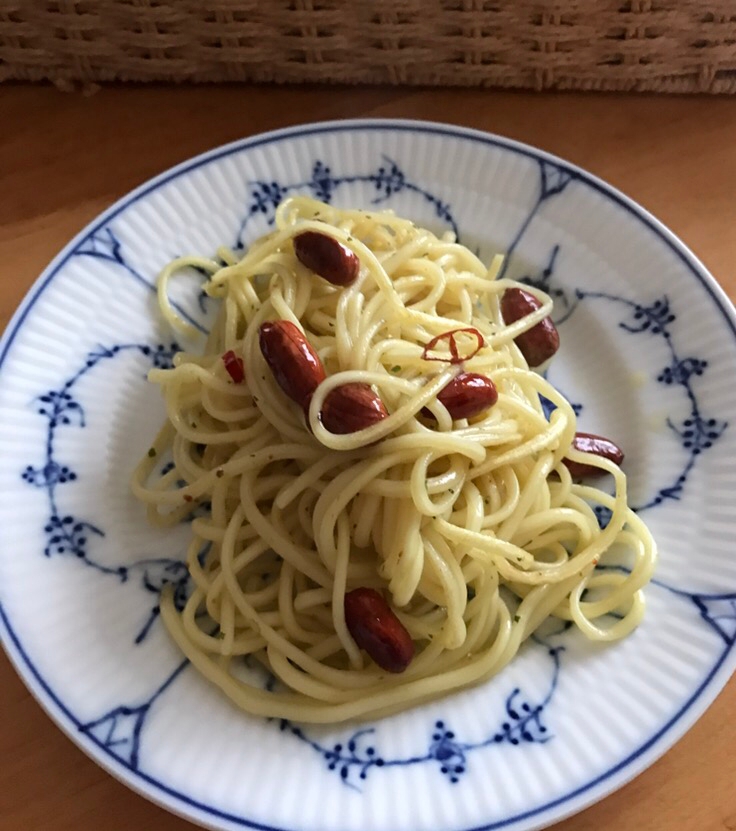 ピーナッツのペペロン焼きそば