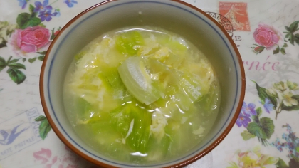 【簡単】レタスととろみ卵のスープ