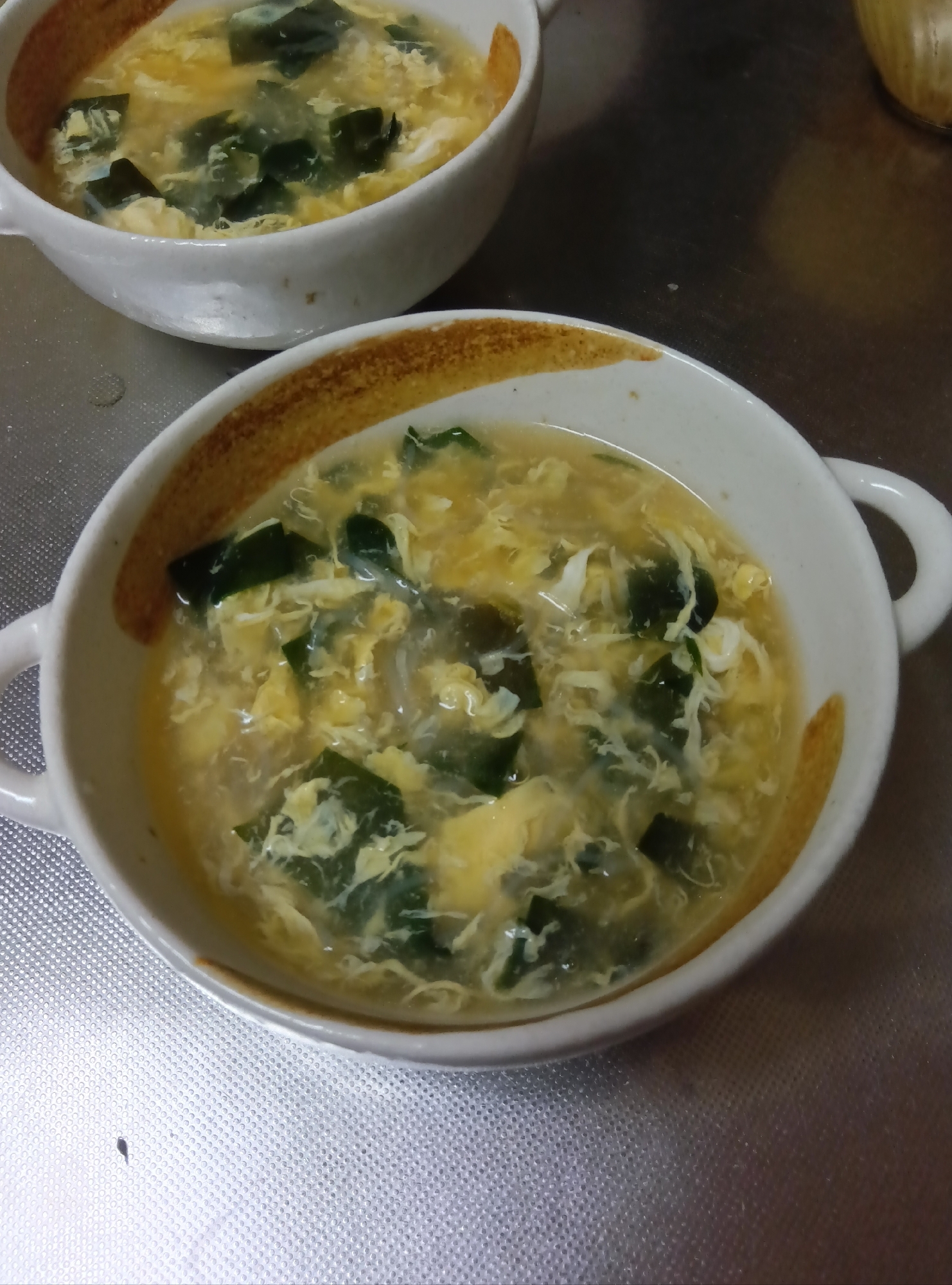 岡ワカメと春雨と卵のスープ