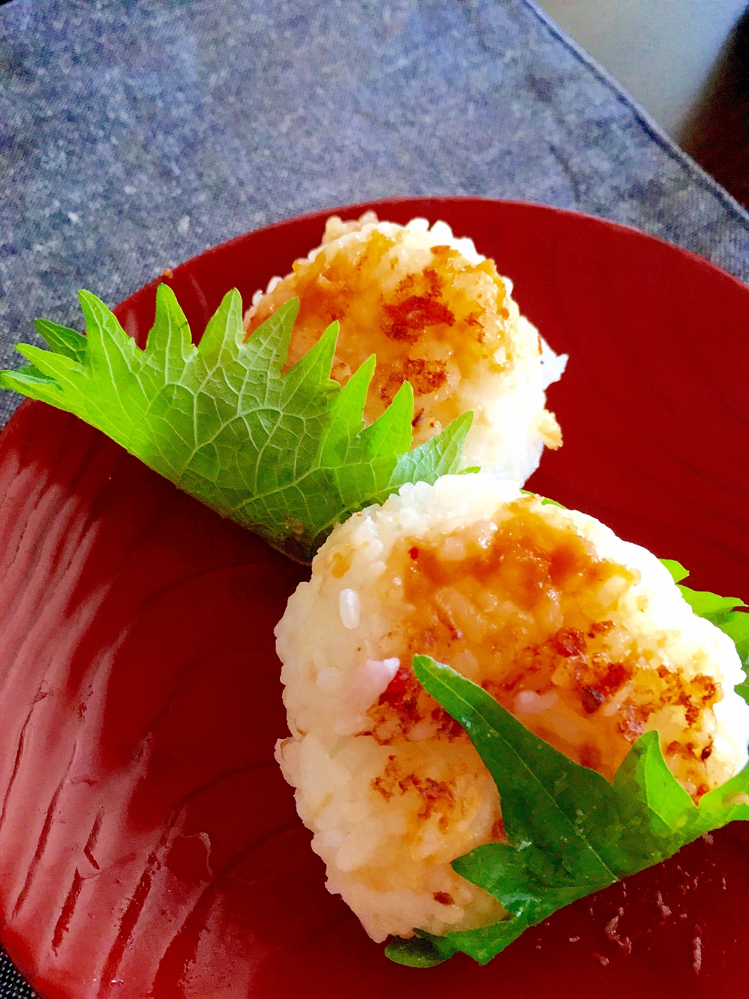 辛味噌しそ焼きおにぎり♩