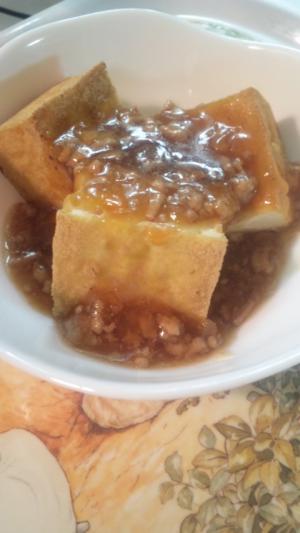 厚揚げのそぼろあんかけ