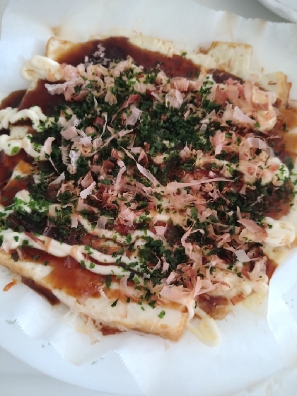 超簡単！まるでお好み焼きな厚揚げステーキ♪