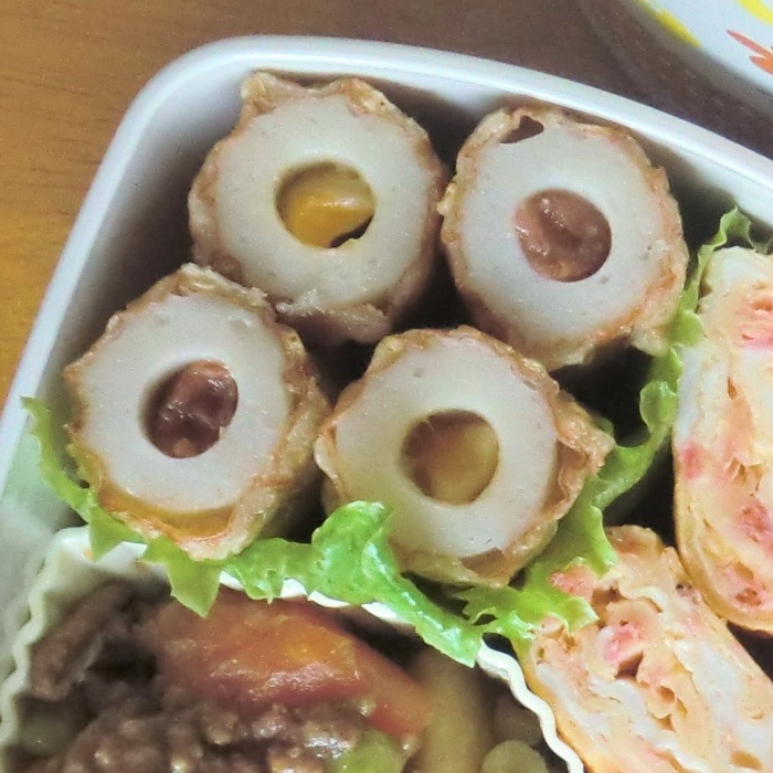 お弁当のおかず★二色ちくわ天