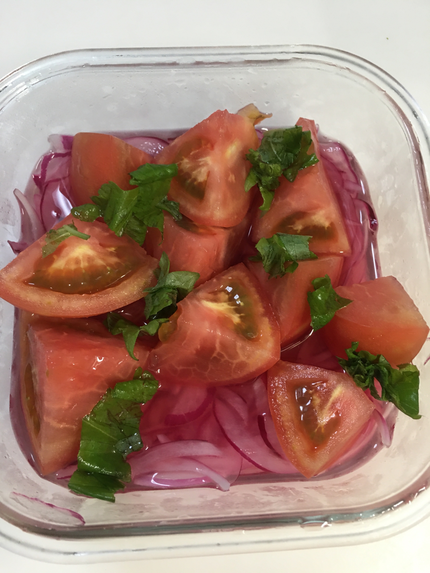 夏のお惣菜⭐トマトと紫玉ねぎの酢の物