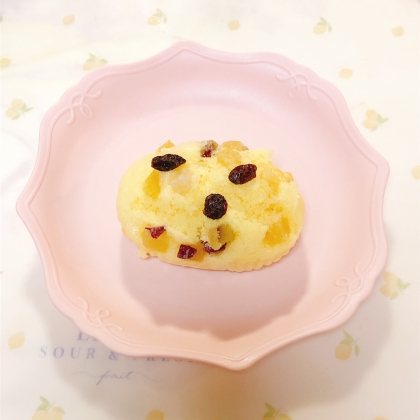 レンジで✿アップルシナモン♡レーズン米粉蒸しパン