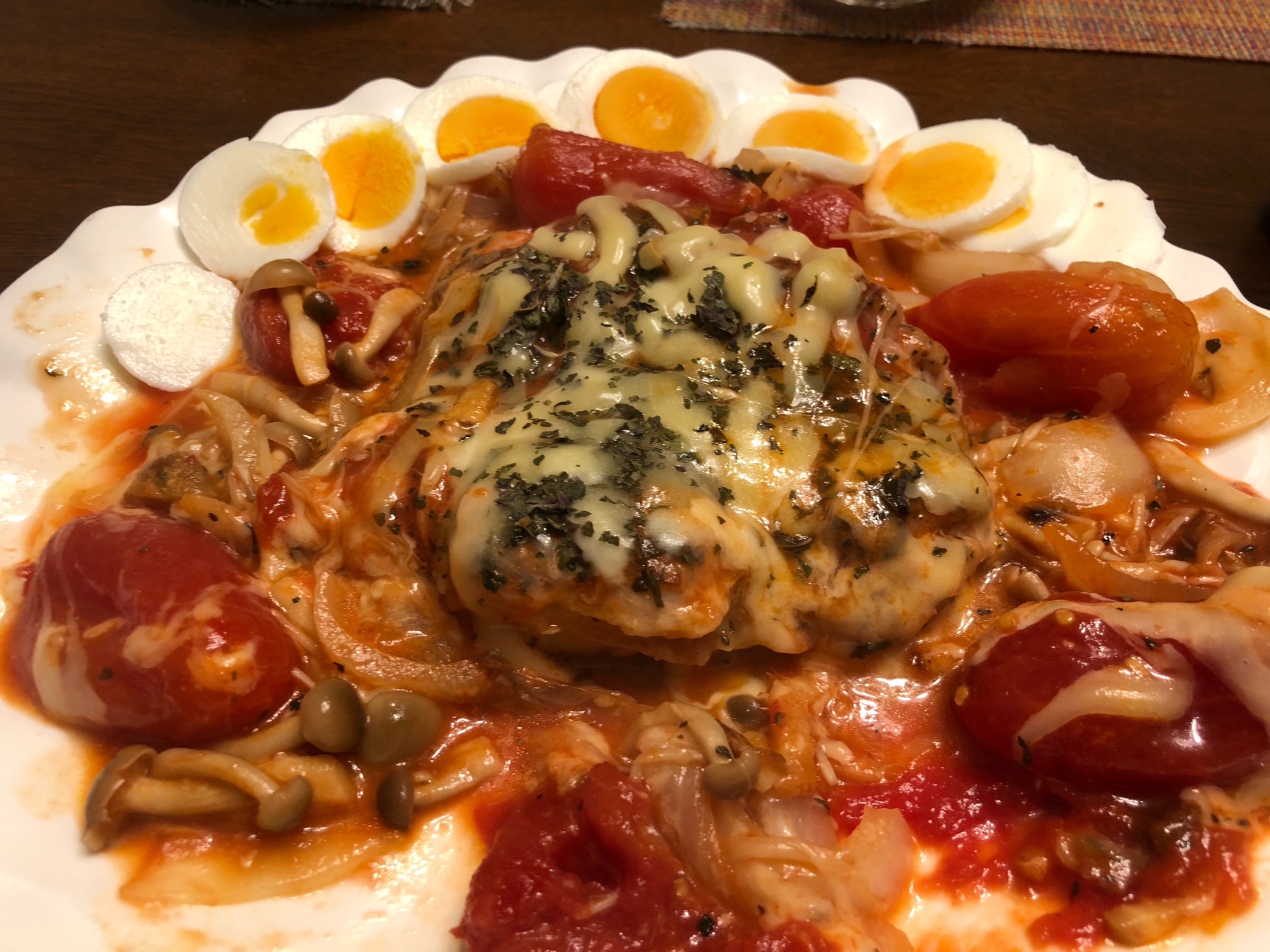 鶏モモ肉のチーズトマトステーキ。No.398