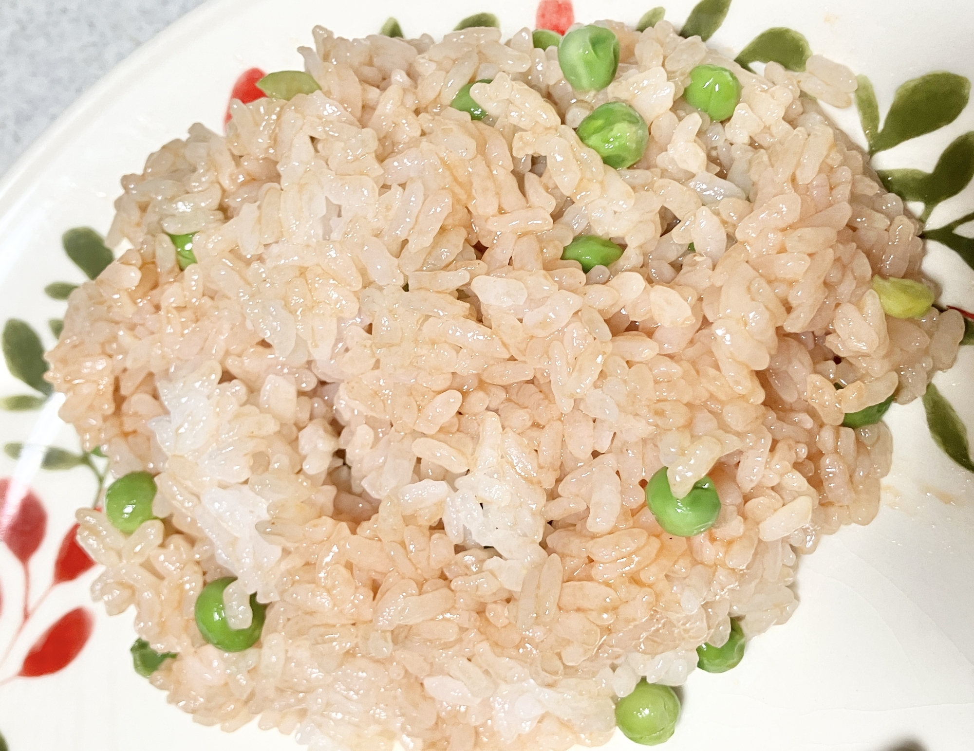 簡単☆グリーンピース入りケチャップライス