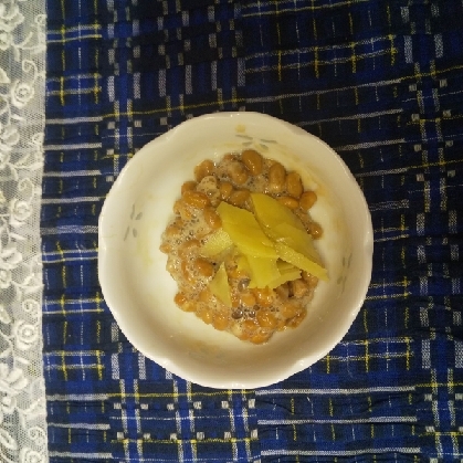 黒豆の煮物と岩下新生姜de甘辛納豆