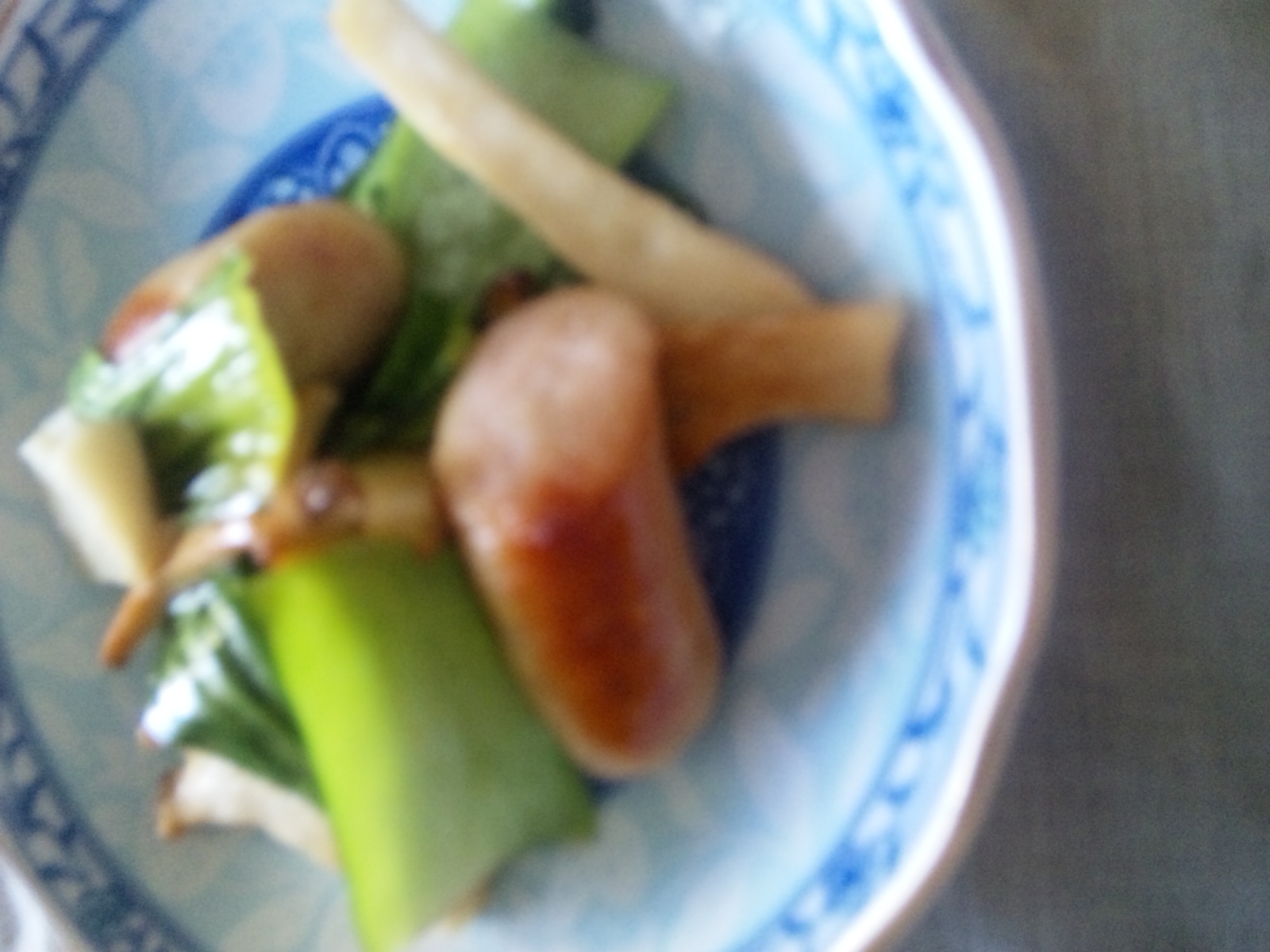 ウインナーと青梗菜の炒め物