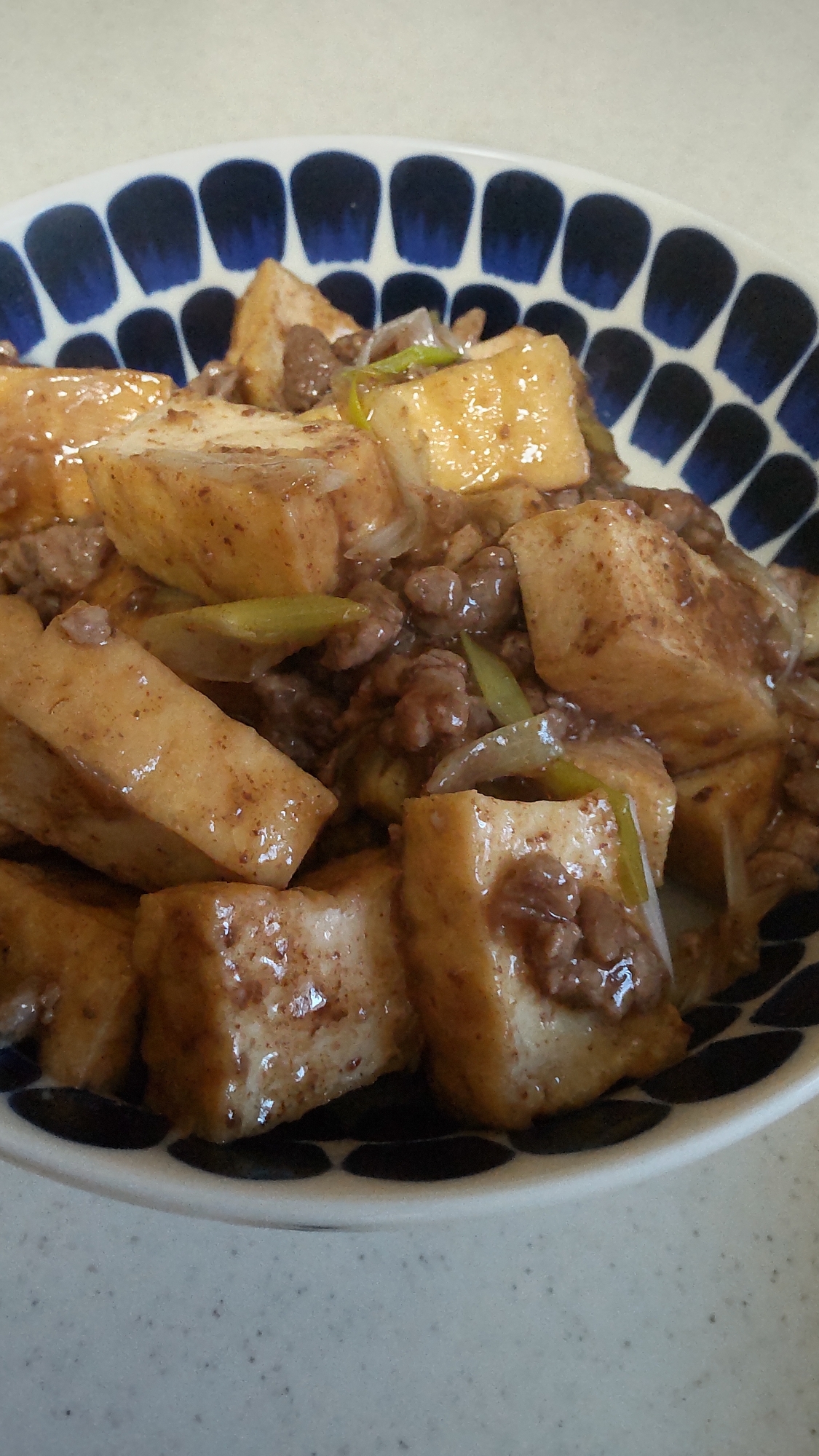 「うちのごはん」アレンジ☆厚揚げと挽き肉炒め