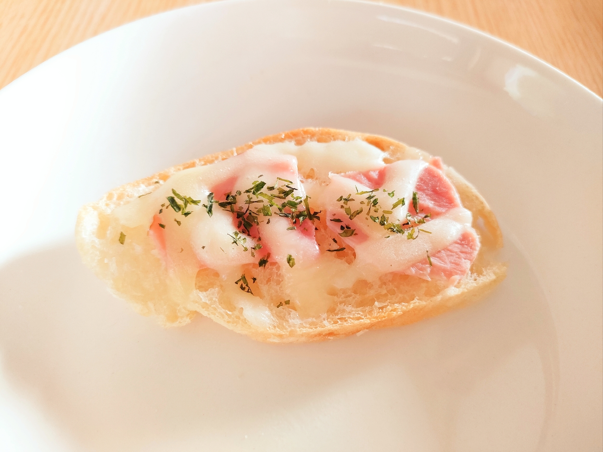 ハムと青海苔のチーズトースト