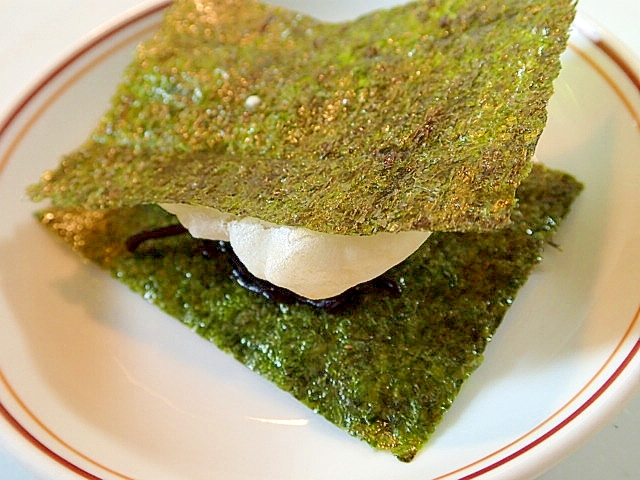 柚子胡椒ピリッ　小丸餅の昆布の佃煮・海苔巻き