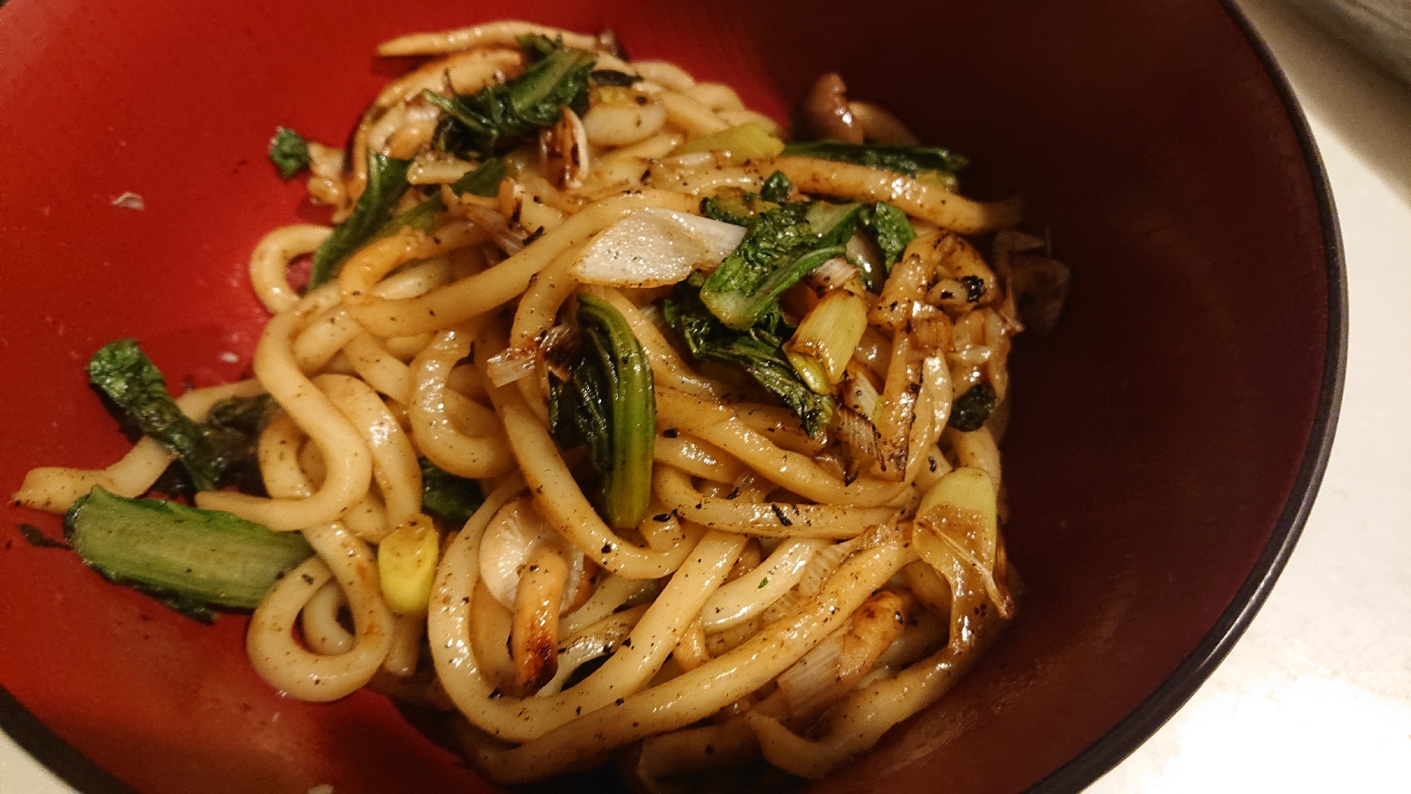 中華風ピリ辛焼きうどん