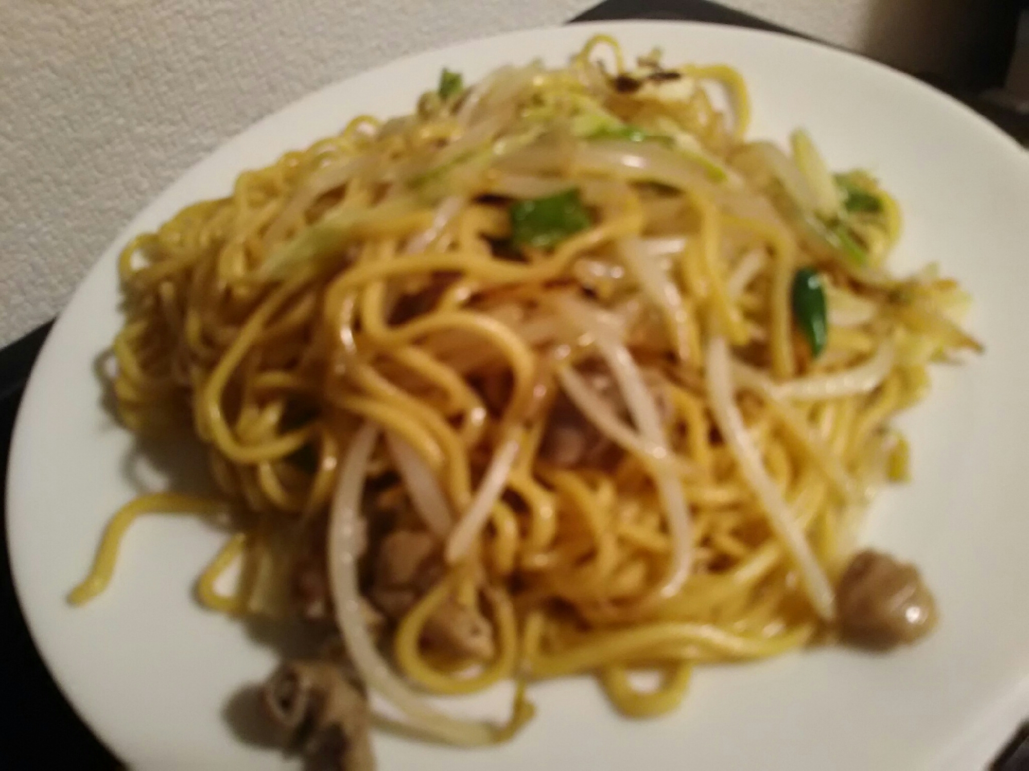 焼肉のタレで  ホルモン焼きそば